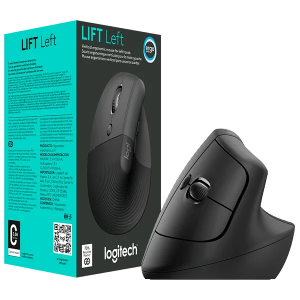 MOUSE INALAMBRICO ERGONOMICO LOGITECH LIFT NEGRO