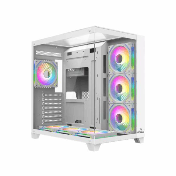 CHASIS ATX ICEBERG CRYSTAL CUBE XL 7 FAN BLANCO ARGB
