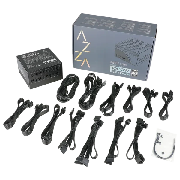 FUENTE AZZA 1000W 80 PLUS PLATINUM FULL MODULAR