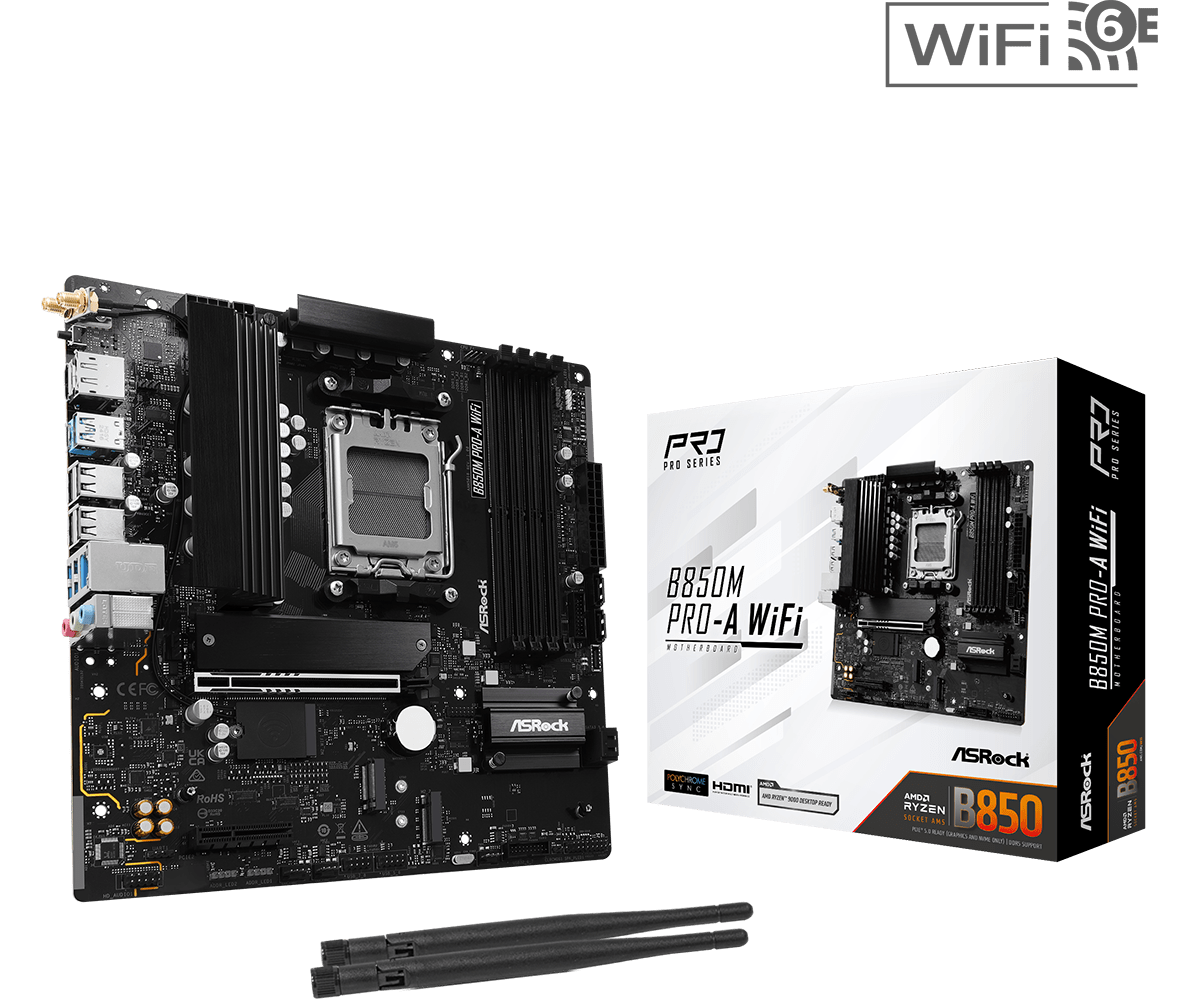 B850M Pro-A WiFi(L1) BOARD B850M A WIFI ASROCK - Imagen 1