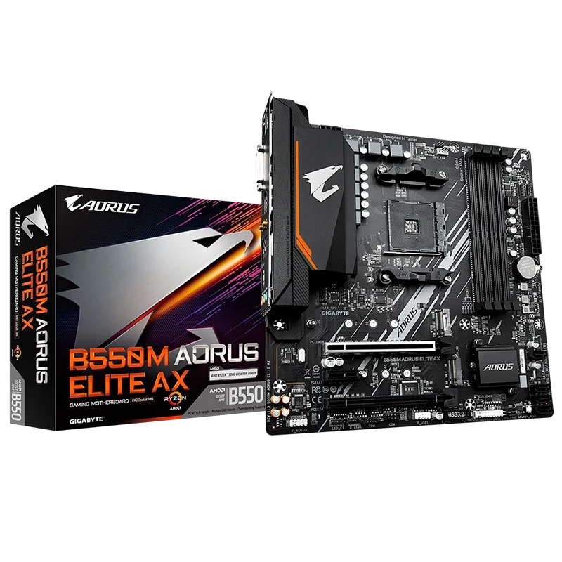 Product_20240209121551925032510.Sin título-1 GIGABYTE B550M AORUS ELITE AX WIFI REV.1.3 – BOARD SOCKET AM4 - Imagen 1