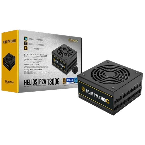 FUENTE DE PODER GAMDIAS HELIOS P2A-1300G 80 PLUS GOLD (FULL MODULAR)