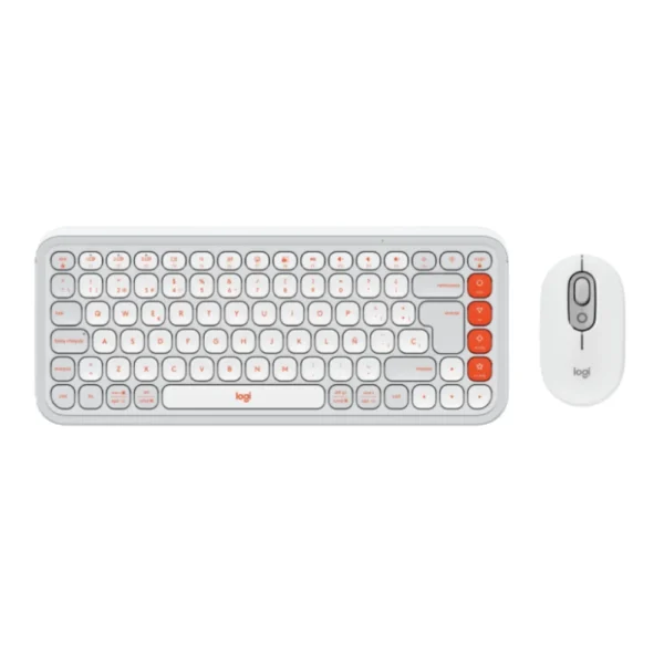 COMBO TECLADO Y MOUSE POP ICON LOGITECH NARANJA