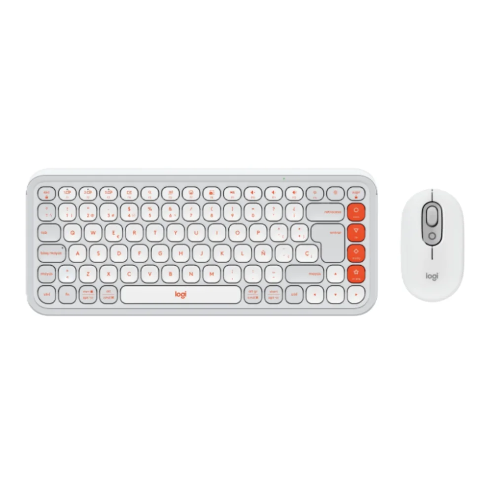 1-69 COMBO TECLADO Y MOUSE POP ICON LOGITECH NARANJA - Imagen 1