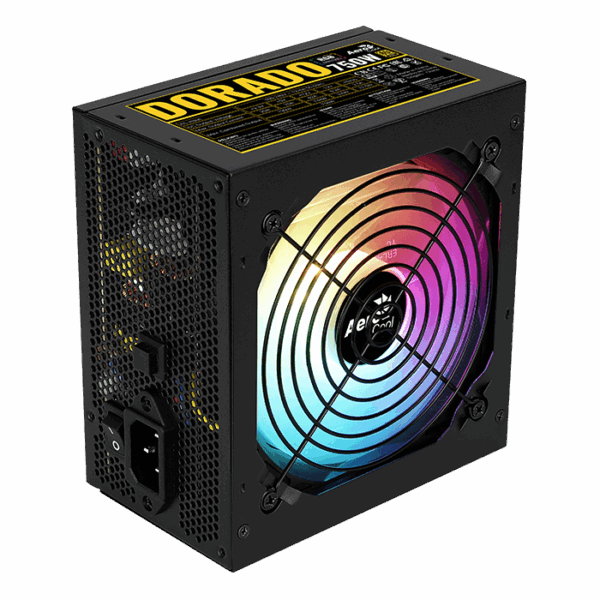 FUENTE AEROCOOL DORADO 750W 80 PLUS GOLD RGB