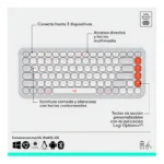 COMBO TECLADO Y MOUSE POP ICON LOGITECH NARANJA - Imagen 3