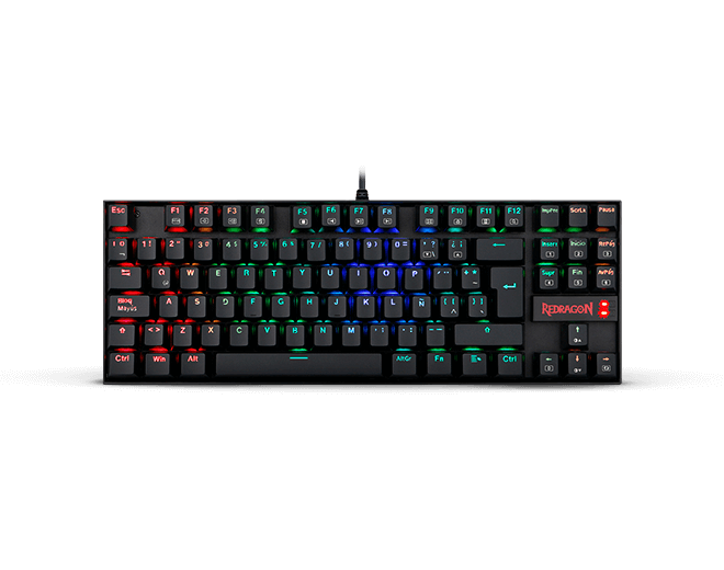 KUMARA TECLADO REDRAGON KUMARA MECANICO RGB (K552) NEGRO/ BLANCO - Imagen 1