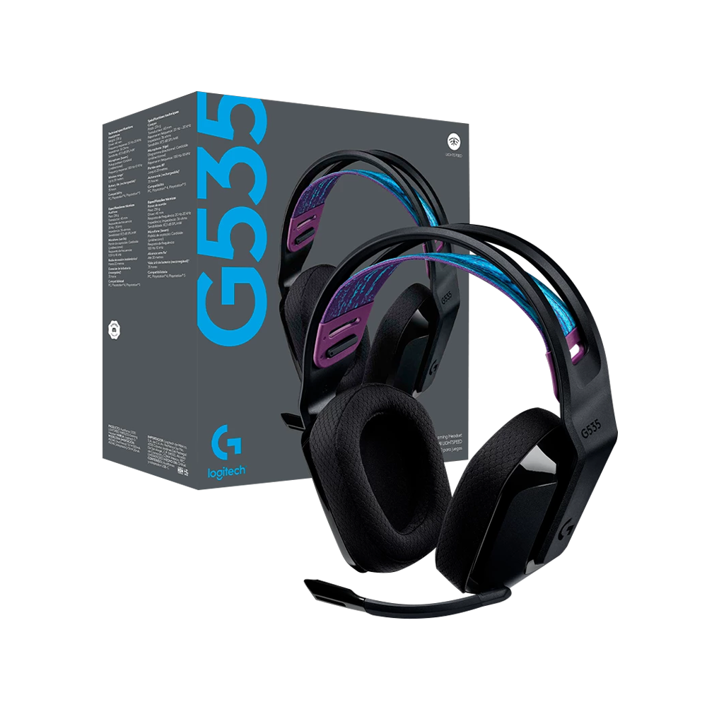 Logitech-G535-LIGHTSPEED DIADEMA LOGITECH LIGHTSPEED G535 NEGRO - Imagen 1