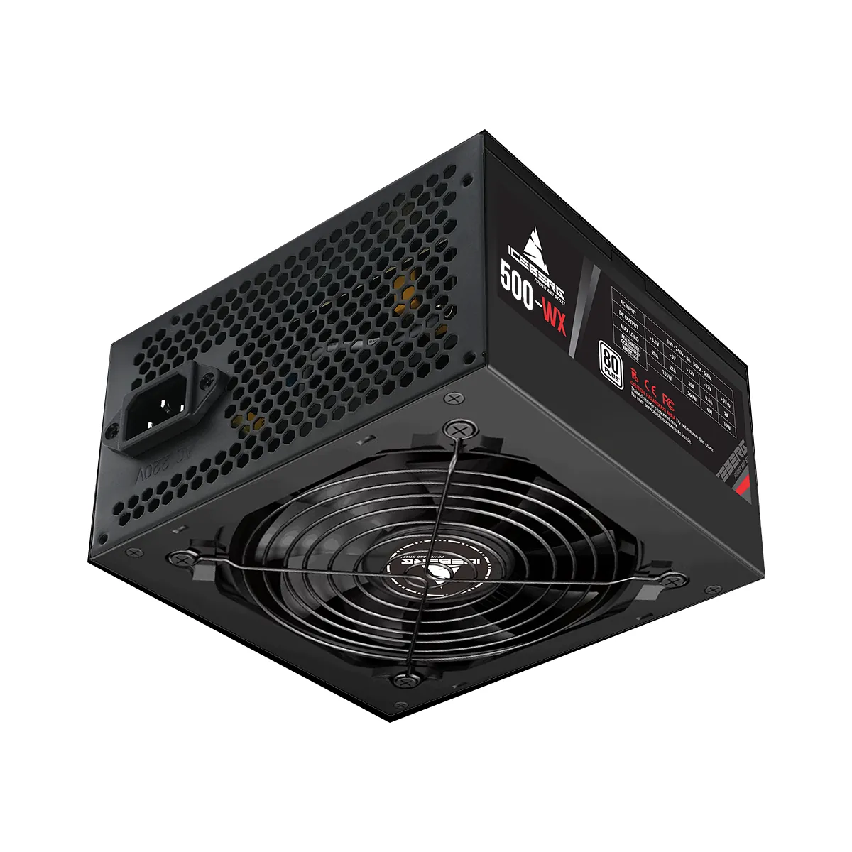 fuente-de-poder-iceberg-500wx-80-plus-white-atx-500w-foto-1 FUENTE ICEBERG 500-WX 500W REAL 80 PLUS WHITE - Imagen 1