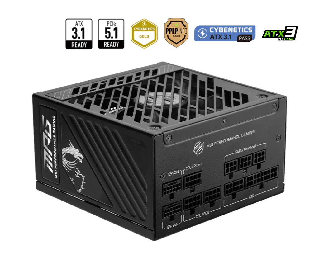 product_1736823704479acd3fb69bd74238cb761a58d81ac6 FUENTE DE PODER MSI 850W 80 PLUS GOLD (A850GS PCIE5) - Imagen 1