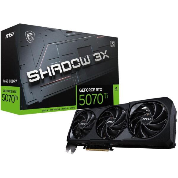 TARJETA DE VIDEO MSI SHADOW 3X RTX 5070TI 16GB