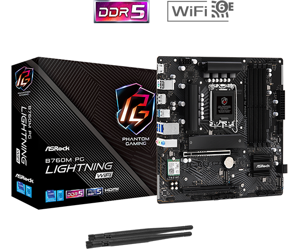 BOARD ASROCK B760M PG LIGHTNING WIFI DDR5 LGA 1700