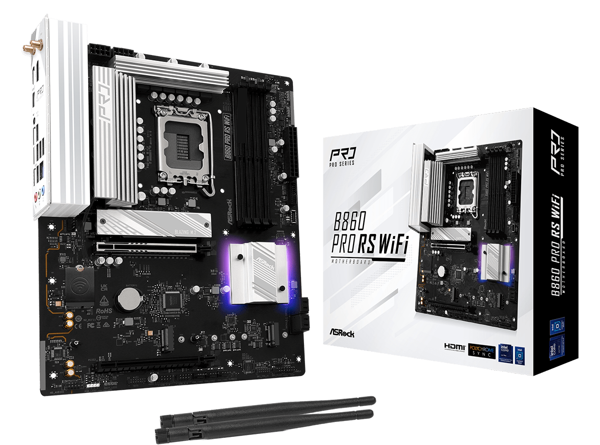 B860 Pro RS WiFi(L1) BOARD ASROCK B860 PRO-RS WIFI DDR5 - Imagen 1
