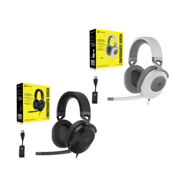 DIADEMA CORSAIR HS65 WIRELESS V2 NEGRO Y BLANCO