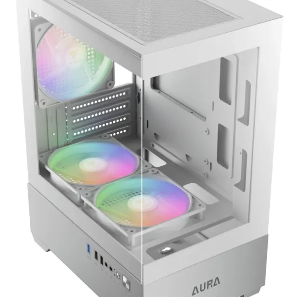 CHASIS MINI-TOWER GAMDIAS AURA GC9M ELITE RGB BLANCO