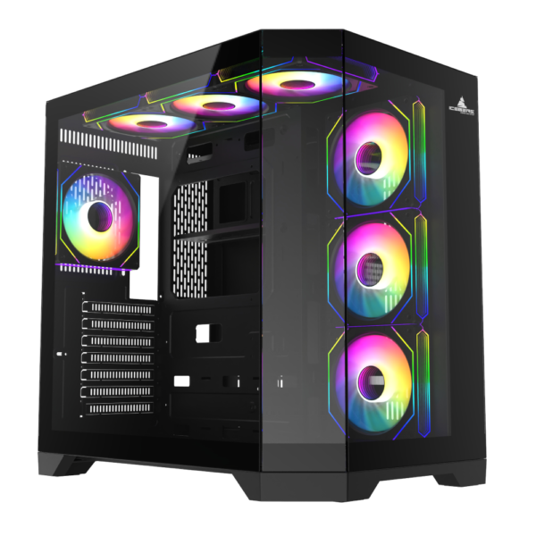 CHASIS ATX ICEBERG CRYSTAL EDGE NEGRA