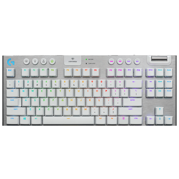 TECLADO MECANICO INALAMBRICO LOGITECH G915 TKL LIGHTSPEED RGB BLANCO