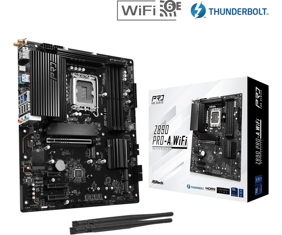 Z890 Pro-A WiFi(L1) BOARD ASROCK Z890 PRO A WIFI DDR5 - Imagen 1