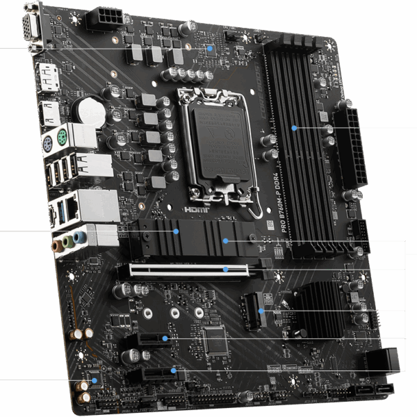 BOARD MSI PRO B760M-P DDR4 LGA 1700