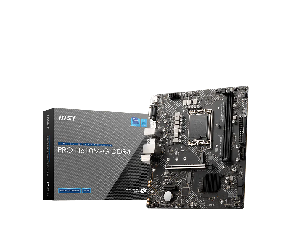 product_1653874089f558c1be9da2ebf31bfe259c09522b11 BOARD MSI PRO H610M-A DDR4 LGA 1700 - Imagen 1