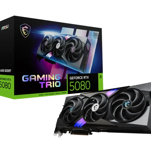 TARJETA DE VIDEO MSI GAMING TRIO OC GEFORCE RTX 5080 16GB