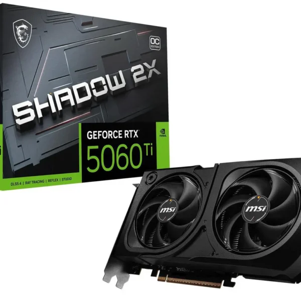 TARJETA DE VIDEO MSI SHADOW 2X RTX 5060 TI 16GB