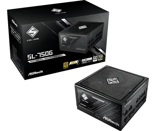 FUENTE DE PODER ASROCK 750W GOLD STEEL LEGEND FULL MODULAR