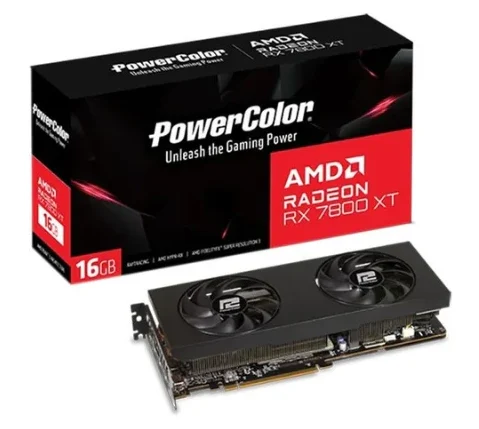 TARJETA DE VIDEO POWER COLOR RX7800 XT DUAL FAN DDR6 16GB