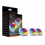 KIT VENTILADORES COUGAR 120 APOLAR ARGB INVERSO MAGNETICOS NEGRO Y BLANCO - Imagen 2