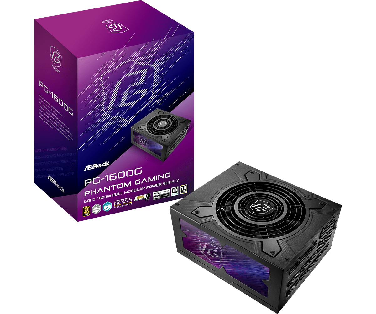 PG-1600G(L1) FUENTE DE PODER ASROCK PHANTOM GAMING 1600W 80 PLUS GOLD - Imagen 1