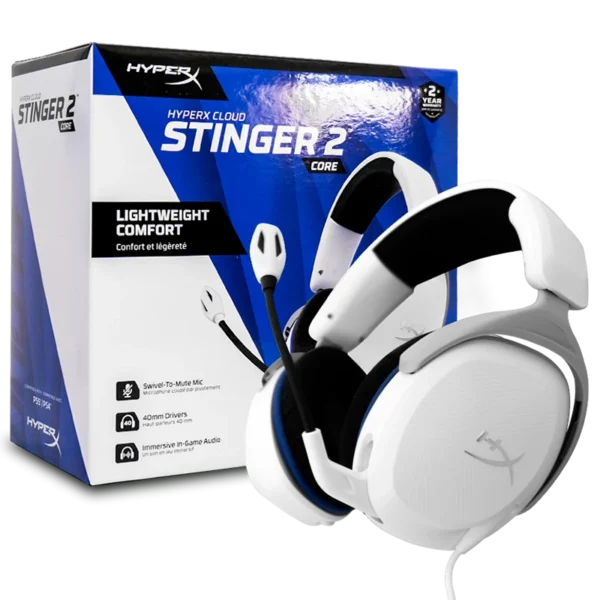 DIADEMA GAMER HYPERX CLOUD STRINGER 2 CORE PS4/PS5 BLANCO