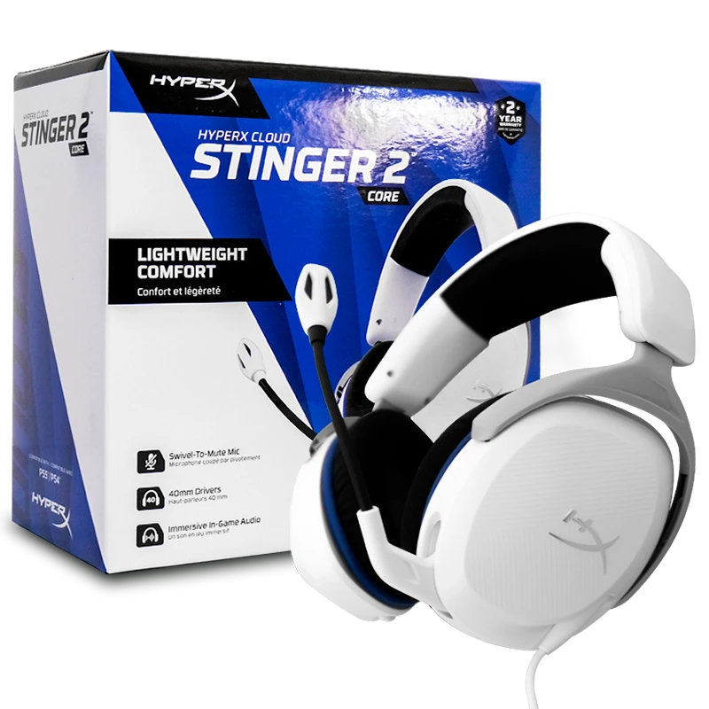 Product_20221229180646334010957.Stinger-2-core-blanco DIADEMA GAMER HYPERX CLOUD STRINGER 2 CORE PS4/PS5 BLANCO - Imagen 1