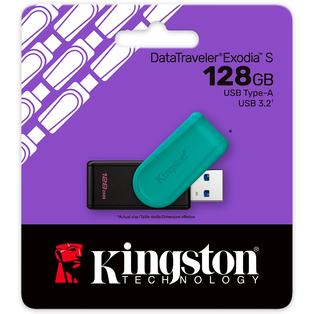 Product_202508081440212074424887.128GB MEMORIA USB KINGSTON DATATRAVELER EXODIA S 128GB 3.2 - Imagen 1