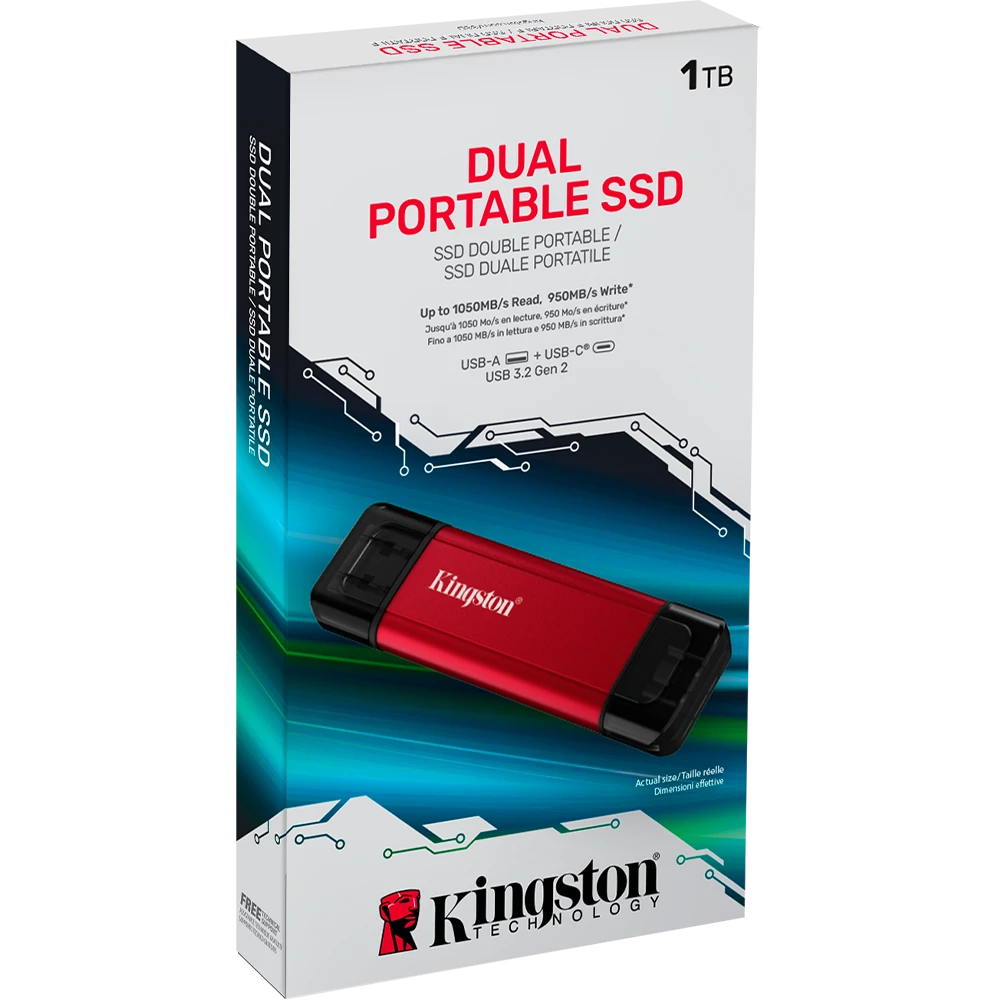 Product_20251215182239966500478.DUAL-1 SSD EXTERNO KINGSTON DUAL PORTABLE 1TB USB-A USB-C - Imagen 1
