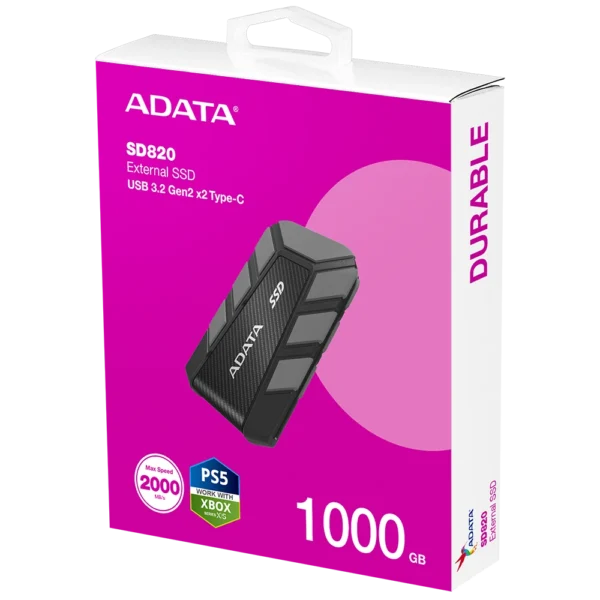 UNIDAD SOLIDA EXTERNA ADATA SD820 1TB (USB-C)