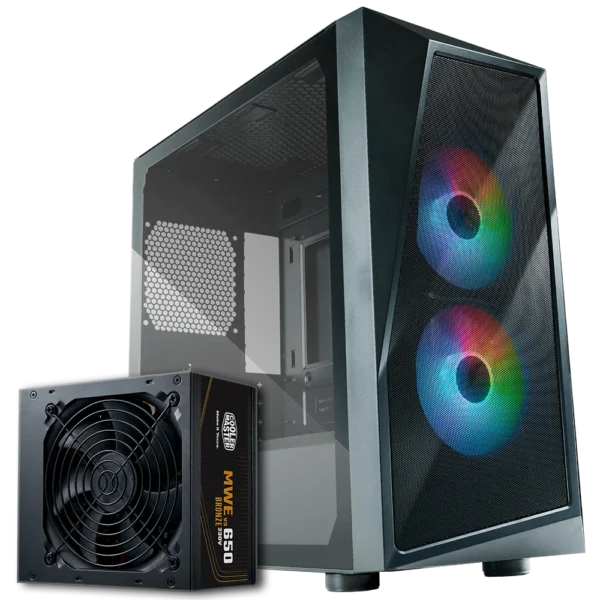 CHASIS MINI-TOWER COOLER MASTER CMP 320 + FUENTE 650W 80 PLUS BRONZE