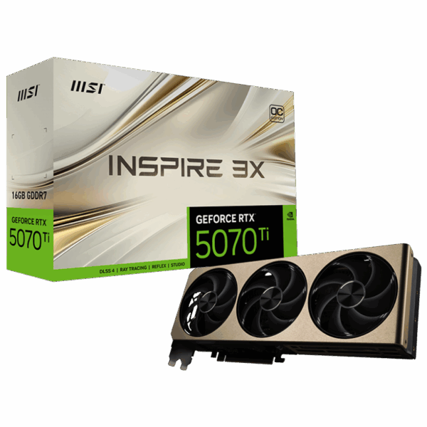 TARJETA DE VIDEO MSI INSPIRE 3X RTX 5070TI 16GB