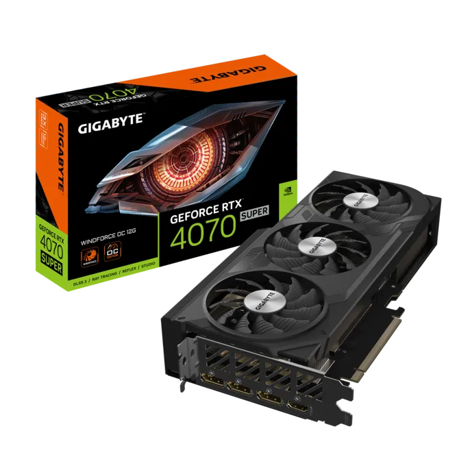 670 (1) TARJETA DE VIDEO GIGABYTE RTX 4070 12GB SUPER WINDFORCE OC - Imagen 1