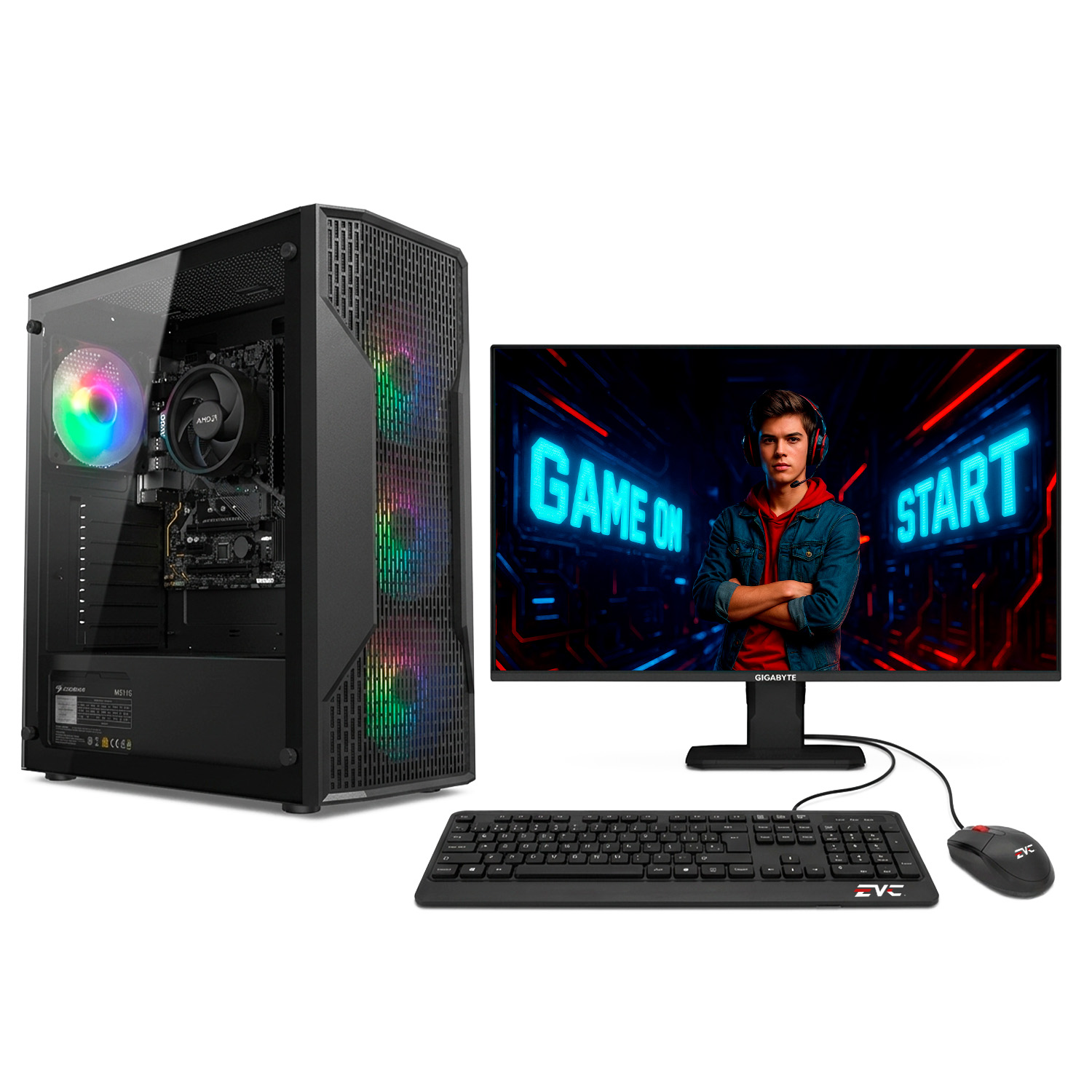 Front - DYNAMIC-A56XTN3 PC PREENSAMBLADO 8700F RAM 8GB SSD 512GB RTX 3050 6GB - Imagen 1