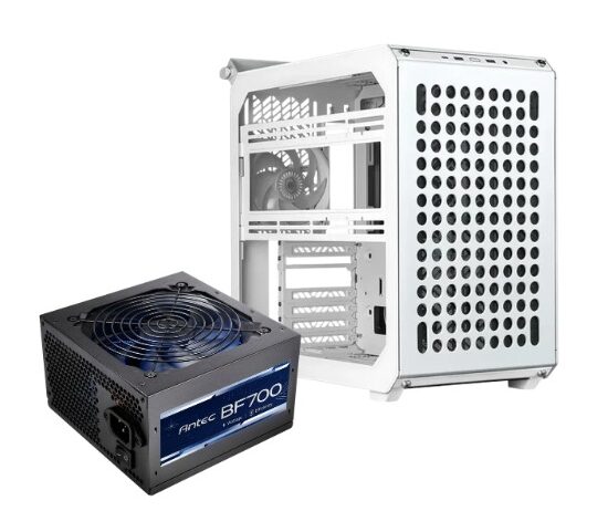 CHASIS QUBE 500 BLANCO + FUENTE ANTEC 700W 80P BRONZE