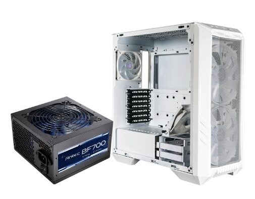 CHASIS COOLER MASTER HAF 500 + FUENTE ANTEC 700W 80P BRONZE
