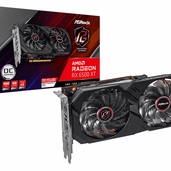 TARJETA DE VIDEO ASROCK PHANTOM GAMING RX 6500XT 4GB