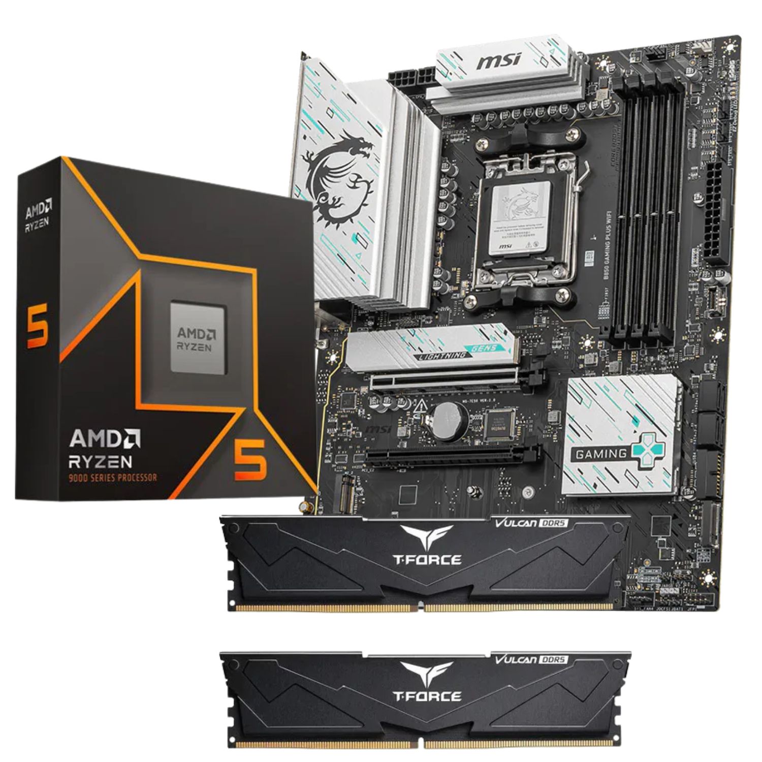 Diseño sin título (2) COMBO BOARD MSI B850 + RYZEN 5 9600X + KIT 32GB (2X16) 6000MHZ - Imagen 1