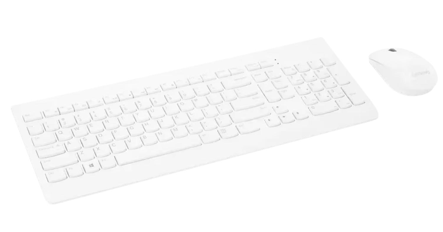 Diseño sin título (2) COMBO TECLADO Y MOUSE USB LENOVO BLANCO - Imagen 1