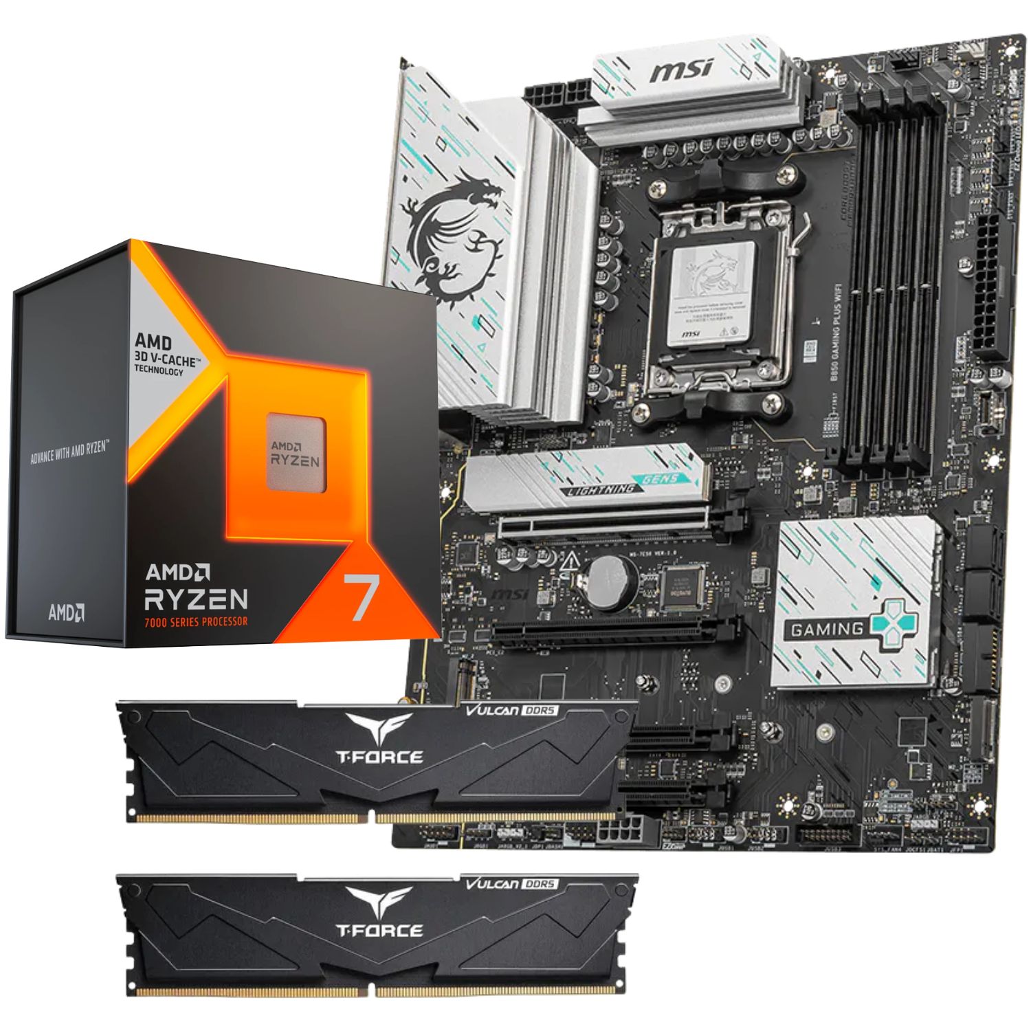 Diseño sin título (2) COMBO BOARD MSI B850 + RYZEN 7 7800X3D + KIT 32GB (2X16) 6000MHZ - Imagen 1