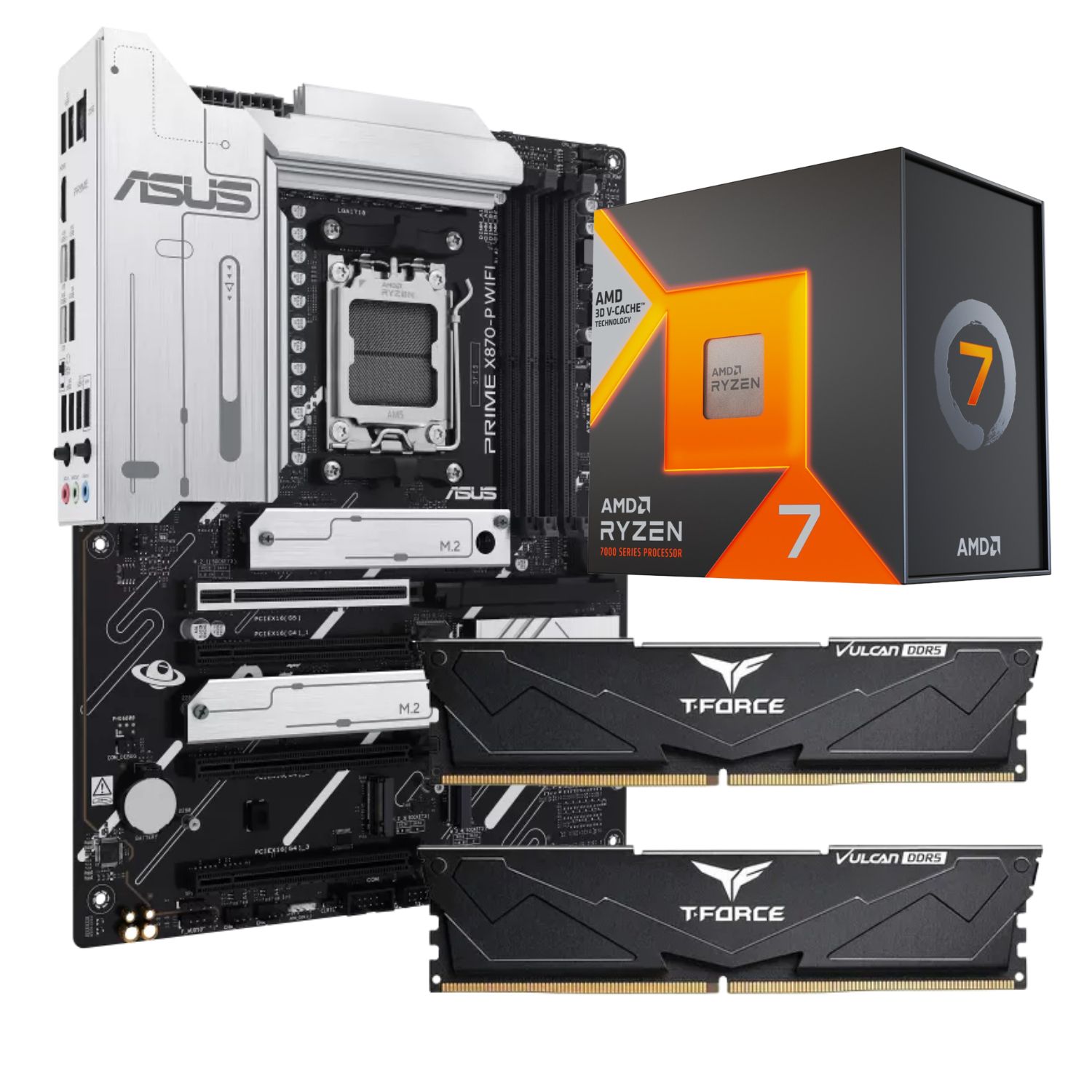 Diseño sin título (4) COMBO BOARD ASUS X870-P + RYZEN 7 7800X3D + KIT 32GB (2X16) 6000MHZ - Imagen 1