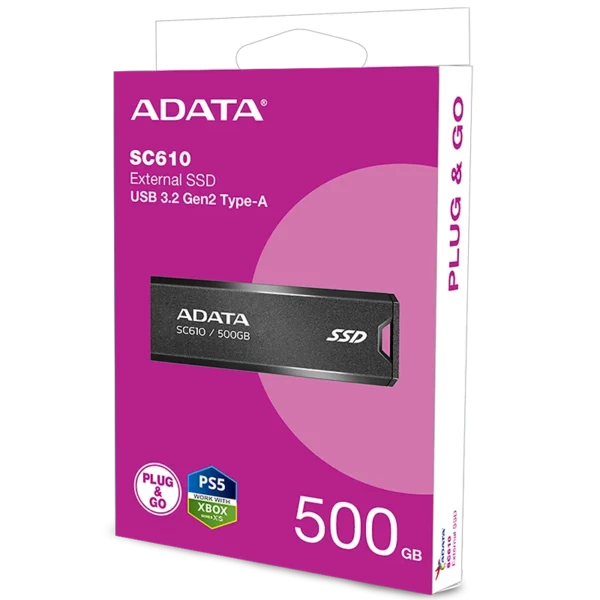 DISCO SOLIDO EXTERNO ADATA SC610 500GB USB 3.2 USB-A