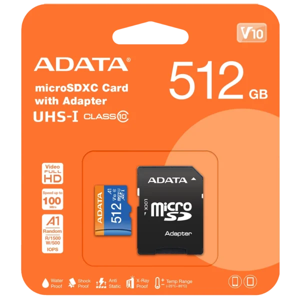 MEMORIA MICRO SD 512GB ADATA PREMIER CLASE 10