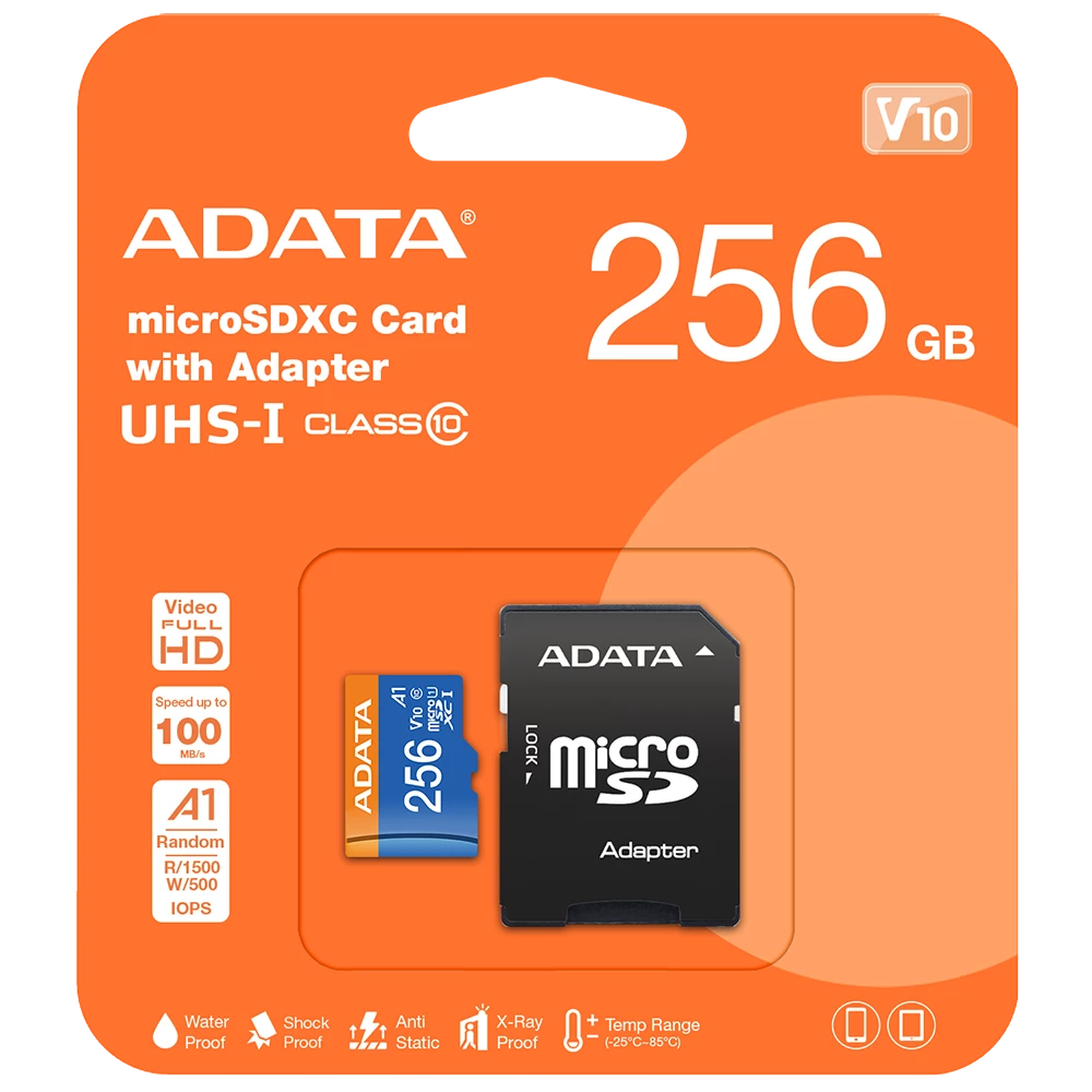 Product_20240416125143350313908.256GB PERFIL MEMORIA MICRO SD 256GB ADATA PREMIER CLASE 10 - Imagen 1