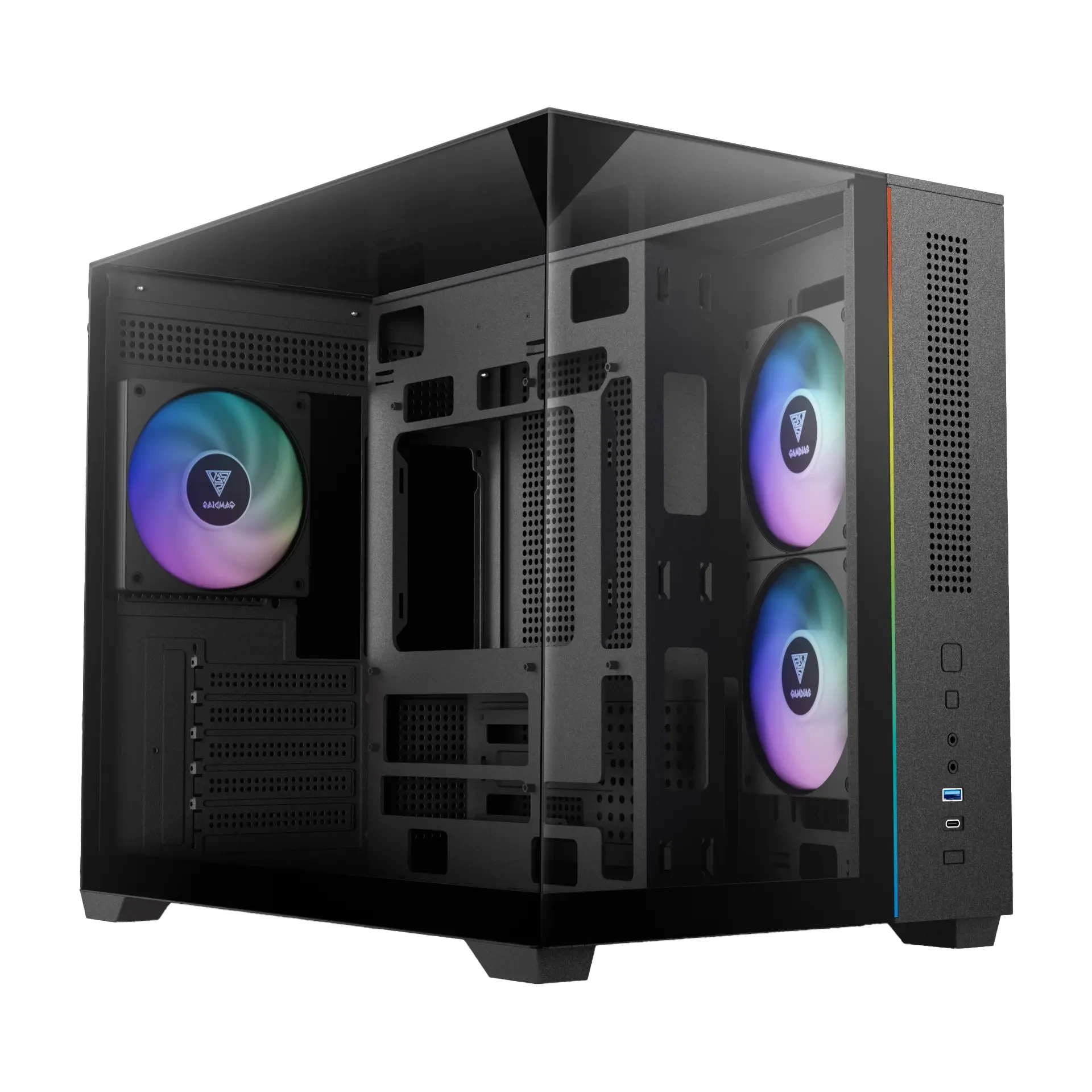 Product_202603251235131591708280.ATLAS M3M CHASIS MICRO-TOWER GAMDIAS ATLAS M3M ARGB NEGRO - Imagen 1